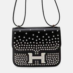 Hermès Constance 3 Clouté Miroir Black Box Calf Leather Mini Hand Bag
