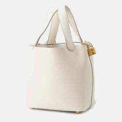 Hermes Picotin Lock 18 Beton Taurillon Clémence Leather Handbag