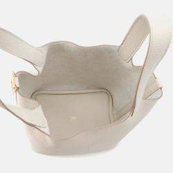 Hermes Picotin Lock 18 Beton Taurillon Clémence Leather Handbag