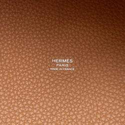 Pre Owned Hermes Picotin Lock 22 Gold Taurillon Clemence Tote Bag