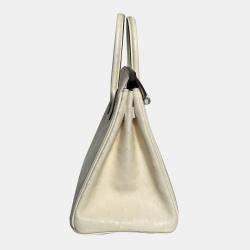 Pre Owned Hermes Birkin 25 Ostrich Nata in PHW