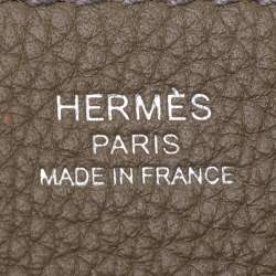 Pre Owned Hermès Beige Marfa Togo Leather Palladium Hardware Top Handle Bag
