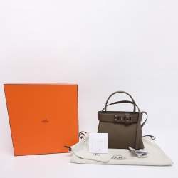 Pre Owned Hermès Beige Marfa Togo Leather Palladium Hardware Top Handle Bag