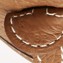 Pre Owned Hermes Gold Taurillon Clemence Leather Evelyne TPM Bag