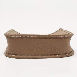 Pre Owned Hermes Gold Taurillon Clemence Leather Evelyne TPM Bag