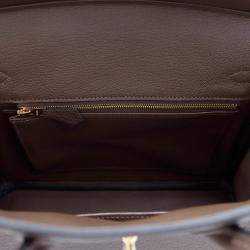Pre Owned Hermes Birkin 25 Ecorce Togo Leather Tote Bag