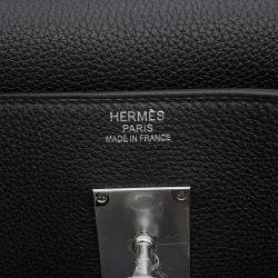Pre Owned Hermes Kelly Maxi 42 Black Togo Leather Handbag