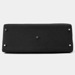 Pre Owned Hermes Kelly Maxi 42 Black Togo Leather Handbag