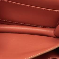 Pre Owned Hermes Sanguine Swift Leather Palladium Finish Constance 18 Mini Bag