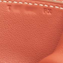 Pre Owned Hermes Sanguine Swift Leather Palladium Finish Constance 18 Mini Bag