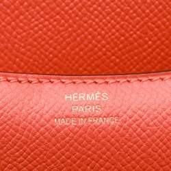 Pre Owned Hermès Rose Jaipur Epsom Leather Gold Finish Constance 18 Mini Bag