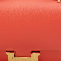 Pre Owned Hermès Rose Jaipur Epsom Leather Gold Finish Constance 18 Mini Bag
