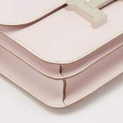 Pre Owned Hermès Mauve Pale Chevre Leather Palladium Finish Constance 18 Mini Bag