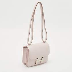 Pre Owned Hermès Mauve Pale Chevre Leather Palladium Finish Constance 18 Mini Bag