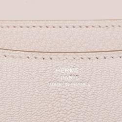Pre Owned Hermès Mauve Pale Chevre Leather Palladium Finish Constance 18 Mini Bag
