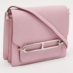Pre Owned Hermès Mauve Sylvestre Clemence Leather Roulis 23 Bag