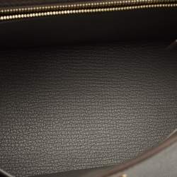 Pre Owned Hermes Etain Epsom Leather Gold Finish Kelly Sellier 25 Bag