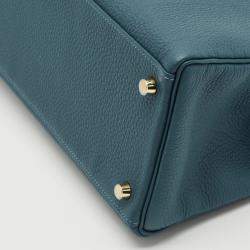 Pre Owned Hermès Colvert Togo Leather Gold Finish Kelly Retourne 35 Bag