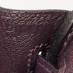 Pre Owned Hermès Raisin Togo Leather Gold Finish Birkin 25 Bag