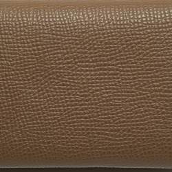 Pre Owned Hermès Etoupe Epsom Leather Calvi Card Holder