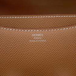 Pre Owned Hermes Constance Mini Gold Epsom Leather Shoulder Bag