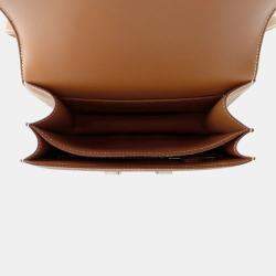 Pre Owned Hermes Constance Mini Gold Epsom Leather Shoulder Bag