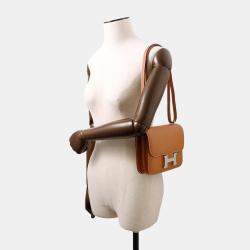 Pre Owned Hermes Constance Mini Gold Epsom Leather Shoulder Bag