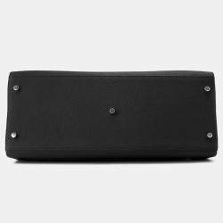 Pre Owned Hermes Maxi Kelly 42 Black Togo Leather Tote Bag