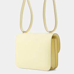 Pre Owned Hermes Constance Mini Jaune Milton Epsom Leather Shoulder Bag
