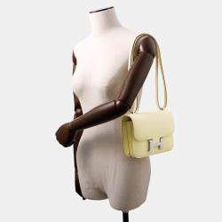 Pre Owned Hermes Constance Mini Jaune Milton Epsom Leather Shoulder Bag