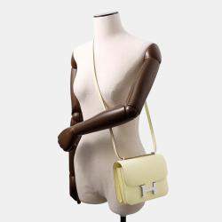 Pre Owned Hermes Constance Mini Jaune Milton Epsom Leather Shoulder Bag