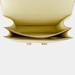 Pre Owned Hermes Constance Mini Jaune Milton Epsom Leather Shoulder Bag
