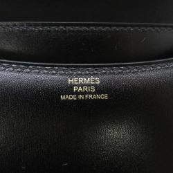 Pre Owned Hermes Constance Mini Black Box Calf Leather Shoulder Bag