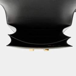 Pre Owned Hermes Constance Mini Black Box Calf Leather Shoulder Bag