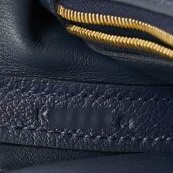 Pre Owned Hermès Bleu Nuit/Caban Evercolor and Swift Leather Permabrass Finish 24/24 21 Bag