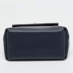 Pre Owned Hermès Bleu Nuit/Caban Evercolor and Swift Leather Permabrass Finish 24/24 21 Bag