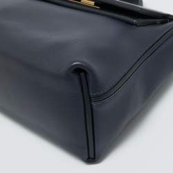 Pre Owned Hermès Bleu Nuit/Caban Evercolor and Swift Leather Permabrass Finish 24/24 21 Bag