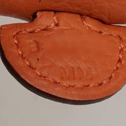 Pre Owned Hermes Orange Taurillon Clemence Leather Evelyne TPM Bag