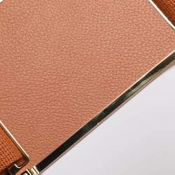 Pre Owned Hermes Gold Evercolor Leather Gold Finish Geta Bag