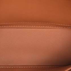 Pre Owned Hermes Gold Evercolor Leather Gold Finish Geta Bag