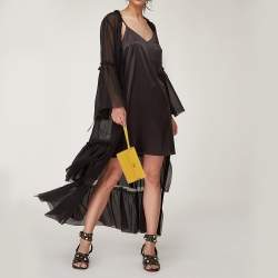 Pre Owned  Hermes Jaune De Naples Chevre Leather Kelly Pocket Long Wallet