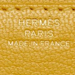 Pre Owned  Hermes Jaune De Naples Chevre Leather Kelly Pocket Long Wallet