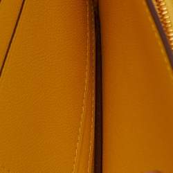 Pre Owned  Hermes Jaune De Naples Chevre Leather Kelly Pocket Long Wallet