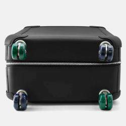 Pre Owned Hermes Rolling Mobility Suitcase Black Taurillon Clemence Leather Travel Bag