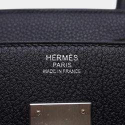 Pre Owned Hermes Birkin 30 Black Togo Leather Tote Bag