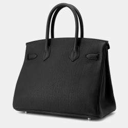 Pre Owned Hermes Birkin 30 Black Togo Leather Tote Bag