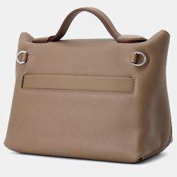Pre Owned Hermes Van Quatre Mini Etoupe Evercolor Swift Leather Shoulder Bag