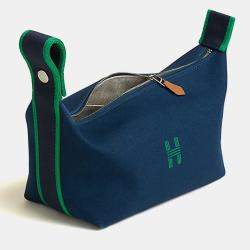 Pre Owned Hermes Bride-a-Brac case small Marine Canvas handbag