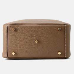 Pre Owned Hermes Lindy 26 Etoupe Taurillon Clemence Leather Shoulder Bag