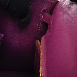 Pre Owned Hermes Sellier Kelly 25 Anemone Epsom Handbag
